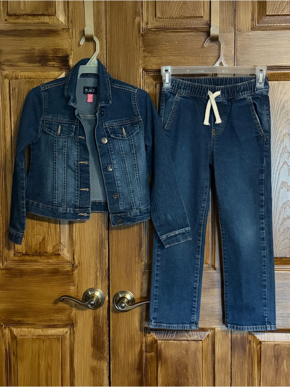 The Children's Place Indigo Denim Jacket and Old Navy Denim Jeans